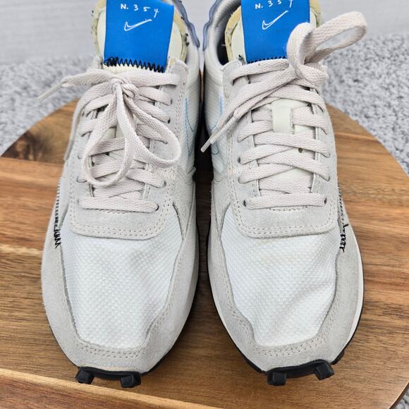 Nike Women 8 Daybreak Type Sail Photo Blue Low Top Athletic Casual Daily Sneaker - Picture 6 of 12